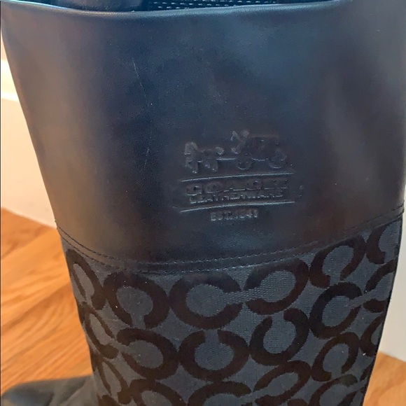 Coach boots, black, size 6 - Picture 2 of 4